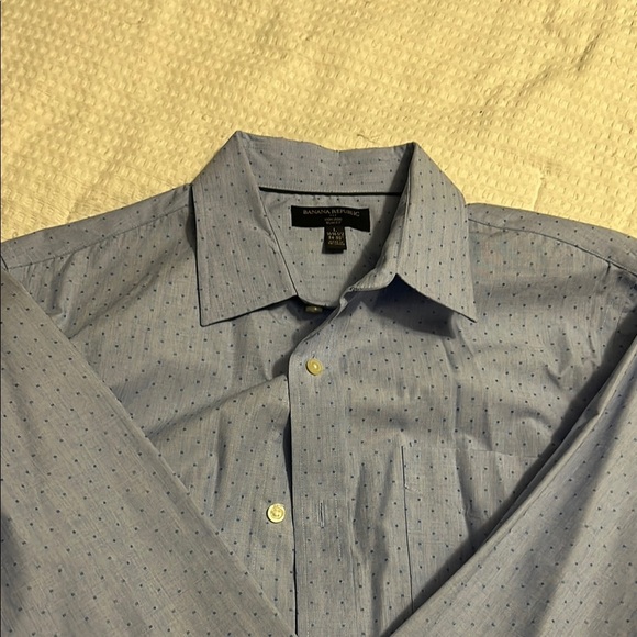 Banana Republic Blue Dress Shirt Elegant Design - Picture 1 of 3